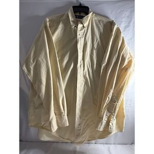 Polo Ralph Lauren Classic Fit Yellow Button Down Oxford Shirt Sz XL